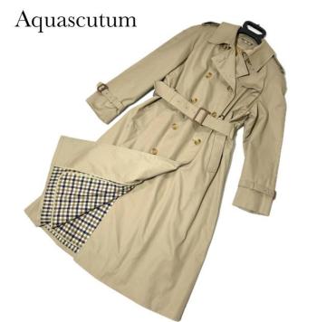 極美品 Aquascutum アクアスキュータム トレンチコート ライナー付き