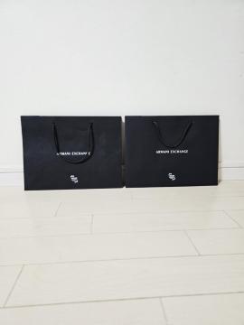 (12) ARMANI EXCHANGE ショップ袋 小2枚21.5×28.5