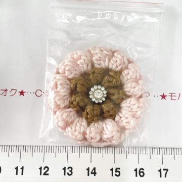29*ハンドメイド♪ポコポコお花モチーフ ガラスビジュー付き 14