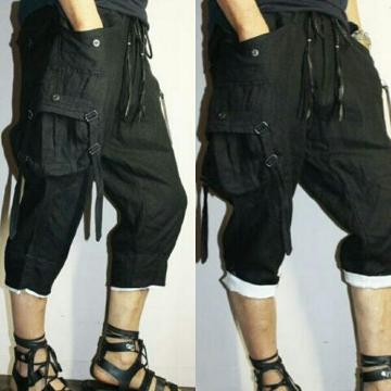 ViKMRII Linen Cargo Half Pants 1
