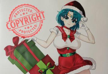 自作イラスト「水野亜美Christmas ver.」※男性向け
