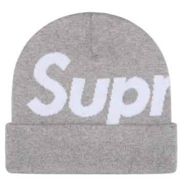 Supreme Big Logo Beanie Heather Grey 24fw Vv[ rbO S r[j[