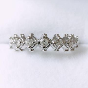 AHKAH �A�[�J�[ �_�C�������h �������A�� �����O K18WG 0.25ct 3.4g