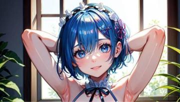 美少女 同人 A4 ポスター AI イラスト セクシー Re:ゼロから始める異世界生活 レム リゼロ コレクション 4枚セット