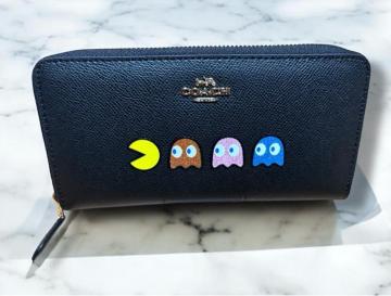 COACH パックマン コラボ 長財布 レザー ウォレット ファスナー 未使用