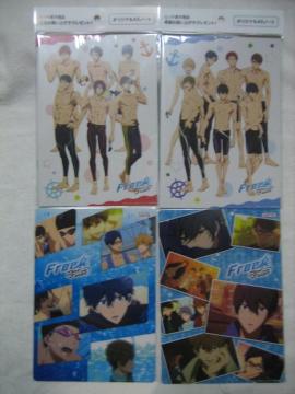 ☆ Free! オリジナルA5ノート全2種&A5下敷き全2種 フリー ロッテ