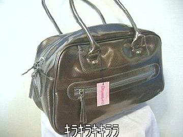 【DIVABBRACCI】《New》パイソン柄*ボストンバッグ<グレーブラック>