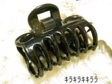 《New》ヘアクリップ★金属を使ってないので お風呂でも使える<ブラック>