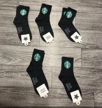 【新品】スターバックス ブラック ソックス 靴下 ※サイズ25〜29cm 1組5足