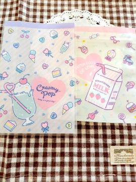 お裾分け☆スイーツ柄ラッピング袋2枚☆