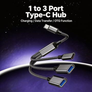 ���@�\�y3in1�zType C - USB�A�_�v�^�[��OTG�����R���o�[�^�[