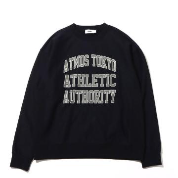 Vi ATMOS AgX JbW XEFbg L  N[lbN COLLEGE LOGO SWEAT CREWNECK