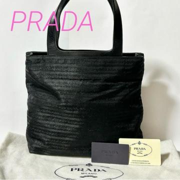 PRADA ���U�[ �i�C���� �W���K�[�h ���S �n���h�o�b�O �g�[�g�o�b�O ���^�O146 �u���b�N