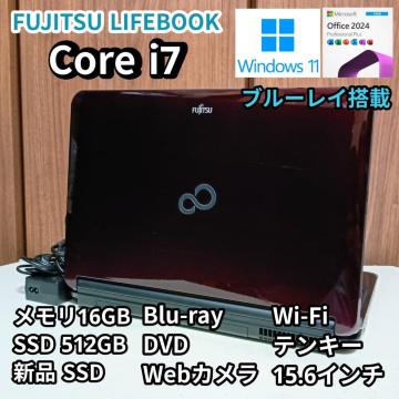Windows11 FUJITSU LIFEBOOK Corei7 ������16GB SSD512GB Office2024