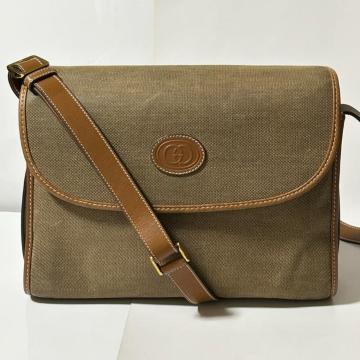 GUCCI ���B���e�[�W �I�[���h�O�b�` 001.14.0712 ���U�[ �L�����o�X �V�����_�[�o�b�O �x�[�W��