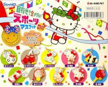 【キティ】可愛い♪ストラップ付 目指せ!金メダル!スポーツマスコット