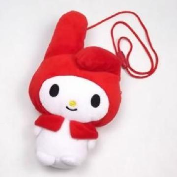 【マイメロディ】可愛い♪首から下げられるヒモ付 ネックポーチ