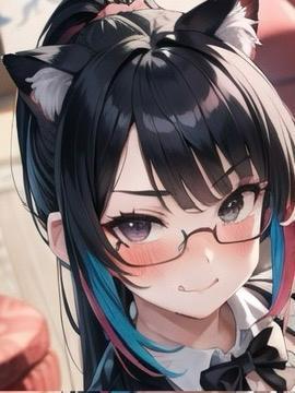 454 AI Girls オリジナル ネコミミ美少女 セクシー アート A4ポスター 高画質、光沢紙 ※3落札毎に+1枚サービス