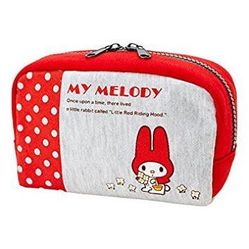 【マイメロディ】可愛い♪コスメ.デジカメ.筆記具.小物入 Wジップスウェットポーチ