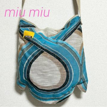 ���i miu miu �~���E�~���E �A�[�J�C�u �L�����o�X �W���K�[�h�D�� �����V�����_�[�o�b�O �V�����_�[�o�b�O