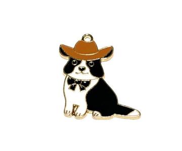 536 犬のチャーム 1個 エナメルパーツ◯