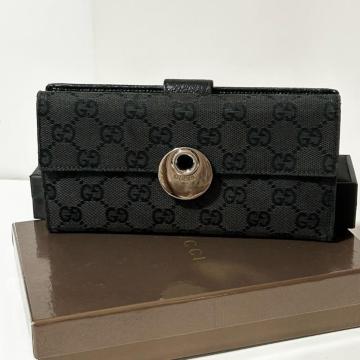 GUCCI �O�b�` GG�L�����o�X �_�u���z�b�N �����z ���U�[ �u���b�N �V���o�[����