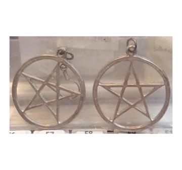 AzureGreen: Pentacle pendant & earring