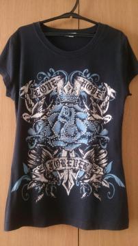 ZENANA OUTFITTERS☆デザインTシャツ★ロックT☆ラインストーン★