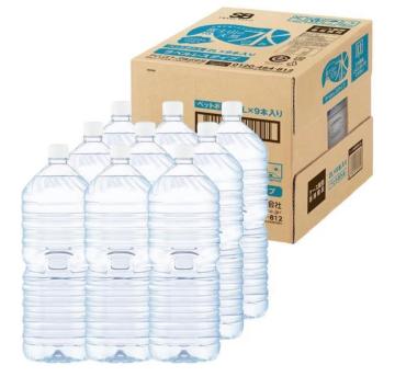 アイリスオーヤマ富士山の天然水 ラベルレス 2L×9本入り|バナジウム含有・ミネラルウォーター・静岡県産・環境にやさしいエコボトル