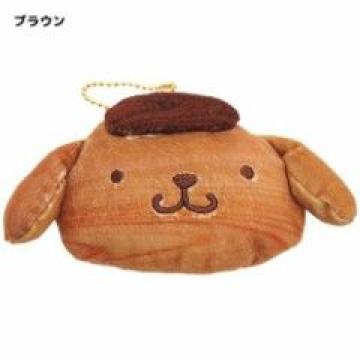 【ポムポムプリン】可愛い♪ボールチェーン付 ぬいぐるみ小銭入 コインケース