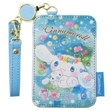 【シナモロール】可愛い♪定期.ICカード.切符 伸びるリール付 定期パスケース