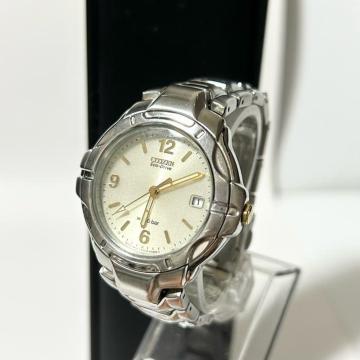 CITIZEN �V�`�Y�� �G�R�h���C�u �r���v �\�[���[ E110-K17829 �f�C�g �S�[���h �V���o�[ �����Y ����ǍD