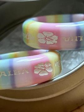 アルバローザ レインボー色プラ ピアス ギャル