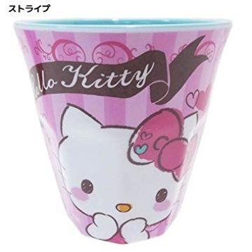 【キティ】可愛い♪軽くて割れにくい メラミンカップ コップ ストライプ