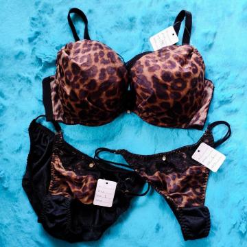 鬼エロカワッ。。。F80×L。。レオパード3点セット。。豹柄オーガンジーシフォンブラジャー&ショーツセットTバックヒョウ柄グラマー