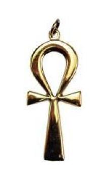 AzureGreen: Ankh bronze pendant