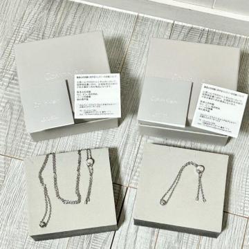 ���i Calvin Klein �`�F�[�� �l�b�N���X �u���X���b�g 2�_�Z�b�g