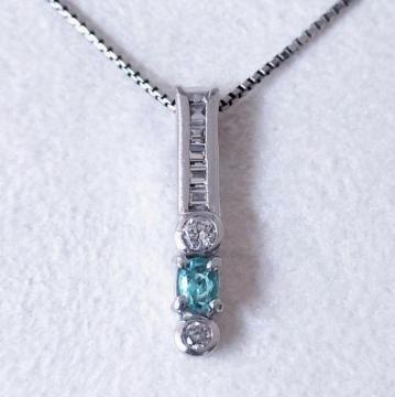�_�C�������h�~�p���C�o�g���}���� �l�b�N���X Pt900 0.16ct 0.11ct �ӕʏ��t��
