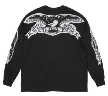 Supreme x ANTIHERO Eagle L/S Tee "Black"