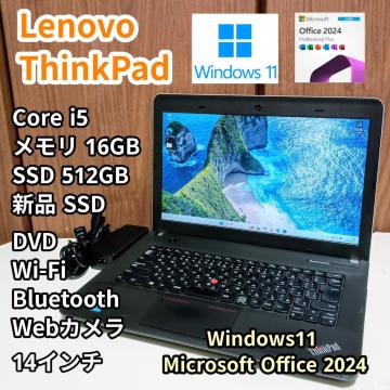 Lenovo ThinkPad Corei5 16GB SSD512GB Windows11 DVD Office2024