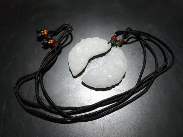 天然石★ミャンマー翡翠 (鳳凰&青龍)ペア ペンダント