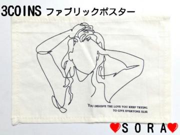 【3COINS/スリーコインズ】2022年福袋♪韓国インテリア 壁掛け モノクロ白黒 ファブリック タペストリー ポスター