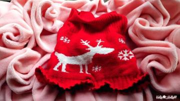 。*Merry Christmas*。甘可愛ノルディック柄トナカイさん雪の結晶♪癒し温もり腹巻き付きニットパンツ密着暖パンF