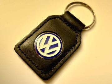 【美品・送料無料】フォルクスワーゲン純正 レザーコンビキーホルダー