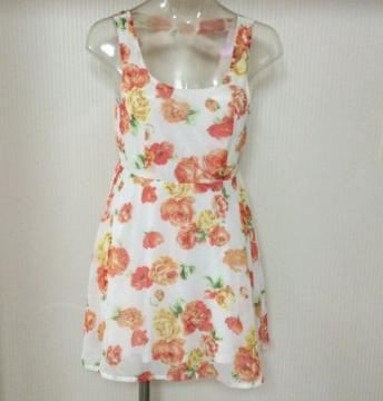 セシルマクビー★花柄 シフォン チュニック ワンピース
