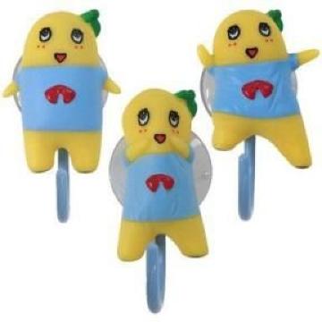 【ふなっしー】可愛い♪鍵.タオル掛け等に 吸盤付きフック 3個セット