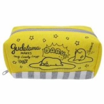 《New》ぐでたま★小物*コスメ入れに・ダブルジッパー*スウェット.スクエアポーチ