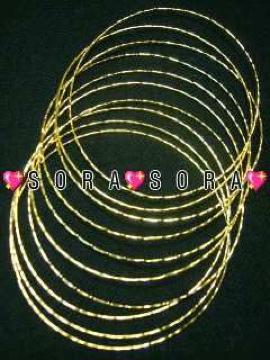 DIVA系 派手ゴージャス♪メタル重ね ブレスレット バングル 10本セット ゴールド