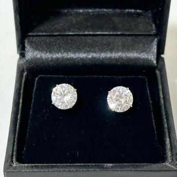 14K �z���C�g�S�[���h �X�^�b�h �s�A�X �L���[�r�b�N�W���R�j�A 7�~��