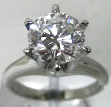 �ɔ��i Pt900�v���`�i �����O�w�� �_�C������3.010ct D-VS1-G